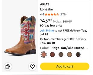 ARIAT Girls boots size 5 brand new