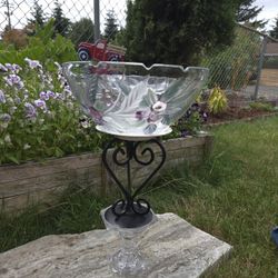 Bird bath /feeder - Art Decor (indoor/outdoor, yard art)