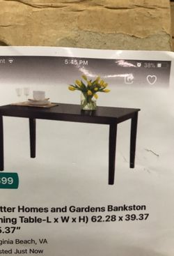 BHG Bankston Dining Table, 62”x39”