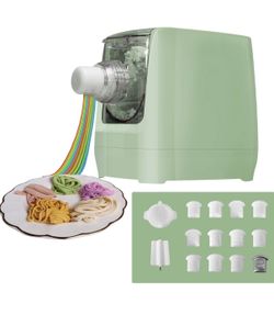 Pasta Maker Machine, Home Automatic Noodle Extruder Machine, 12 Noodle Shapes to Choose - Make Spaghetti, Fettuccine, Macaroni, or Dumpling Wrappers,O