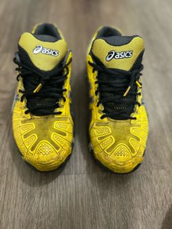 Yellow and black asics size 9.5