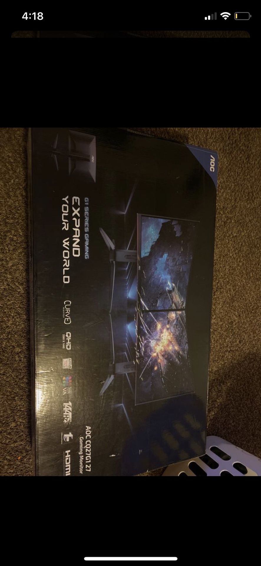 AOC CQ27G1 27inch Pc/Gaming monitor