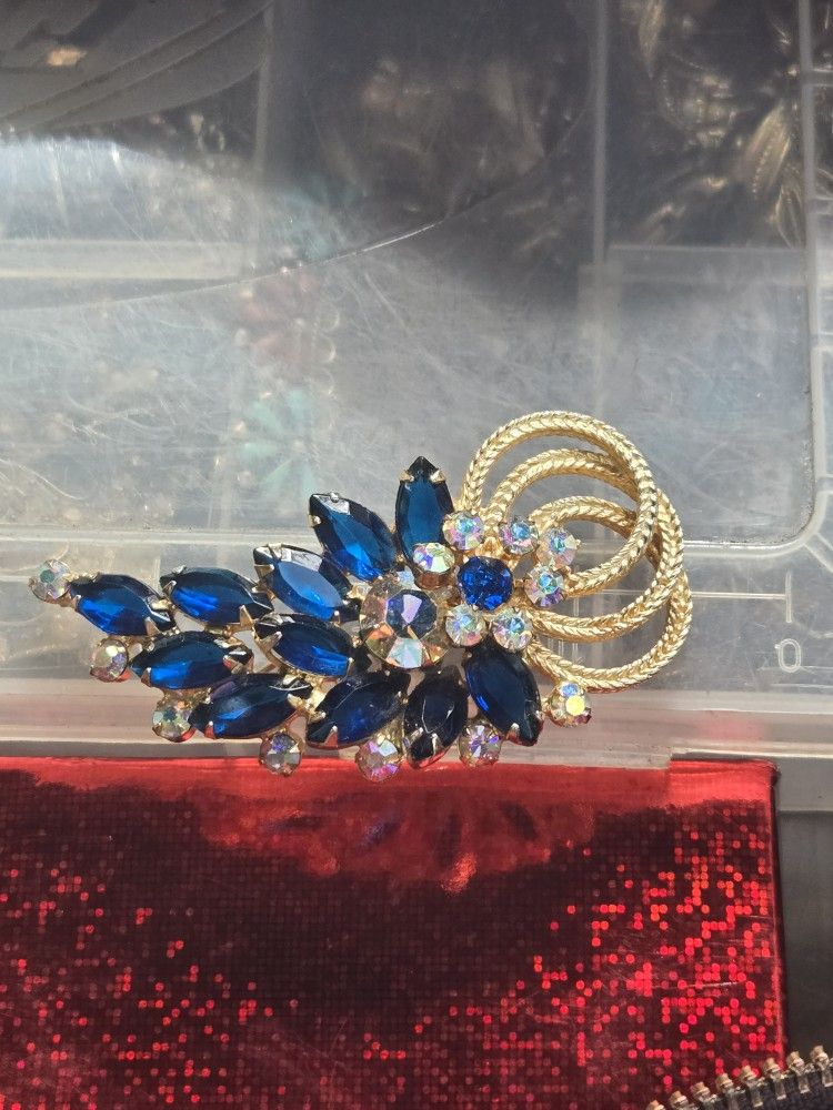 JULIANA BLUE RHI ESTONE BROACH