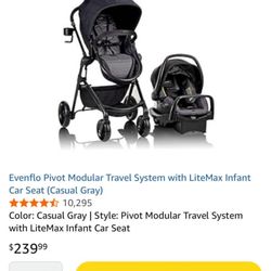 Evenflo Pivot Modular Travel System with LiteMax Infant