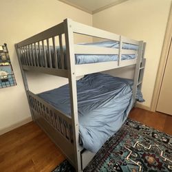 Full Over Full Bunk Bed With Trundle No Mattress 