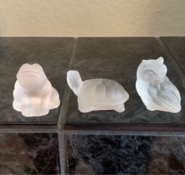 Frosted glass figurines