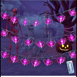 Brandnew Halloween String Lights,Battery Operated Halloween Pumpkin Bat Ghost Decorations Lights Kit with 20 LED Lights,12ft for Indoor/Outdoor Hallow