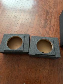 (2) QPower 12” Inch Sealed Shallow Mount Slim 12" Truck Subwoofer Box Enclosures