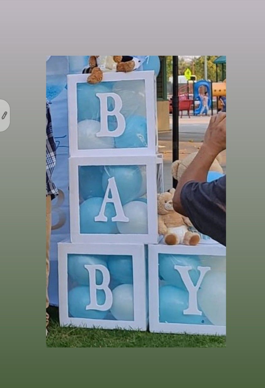 BABY SHOWER  DECORATION LETTER BOX