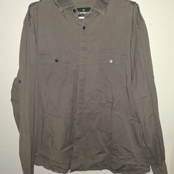 Express brand men's button-up shirt featuring long sleeves and a collar