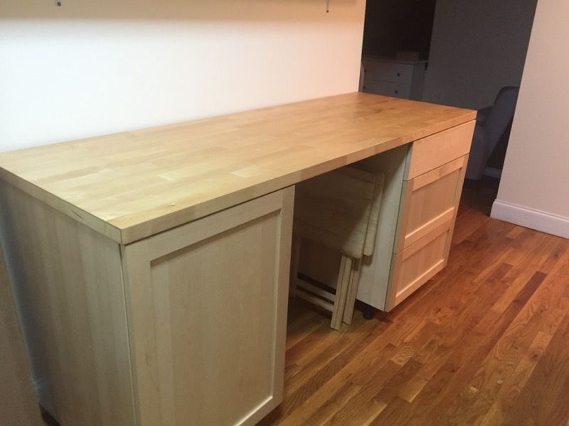 Kitchen cabinet and table