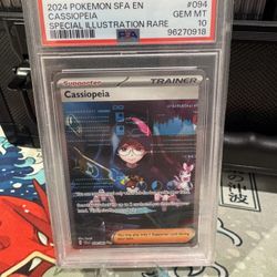 PSA 10 POKEMON SFA EN-SHROUDED FABLE SPECIAL ILLUSTRATION RARE CASSIOPEIA