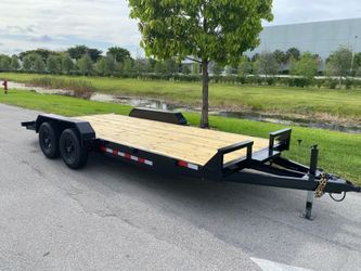 NEW 7x18 CAR HAULER TRAILER 5K AXLES