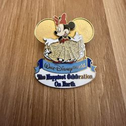 Disney Happiest Celebration On Earth Minnie Mouse Pin #34459