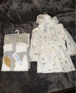 Carter's baby towels and robe