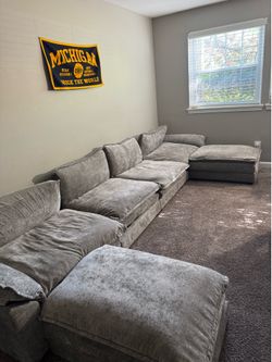 YESHOMY Sectional Modular Sofa U Shaped Chenille Fabric Couch