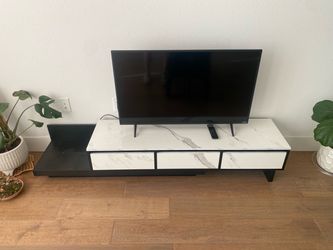 TV Stand with Marble Top and Drawers