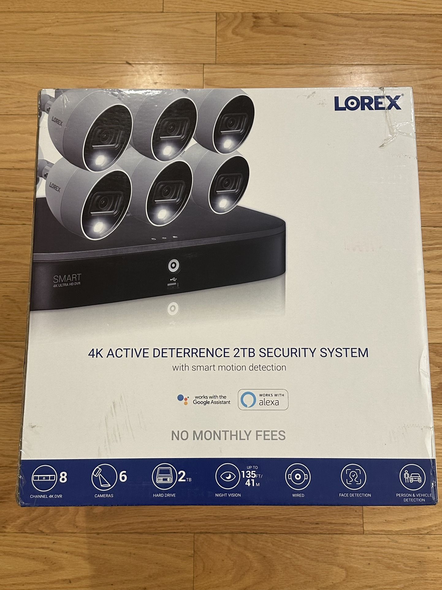 LOREX TD861828D6 2TB Security System w/six 4k Cameras - BRAND NEW NEVER OPENED