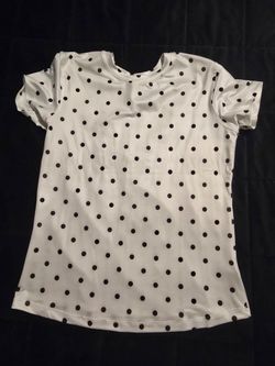 White Polka Dot Short Sleeve T-Shirt
