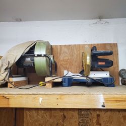 Ryobi miter saw and dust collector