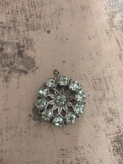 Vintage Clear Gem Necklace Pendant $15 o.b.o.