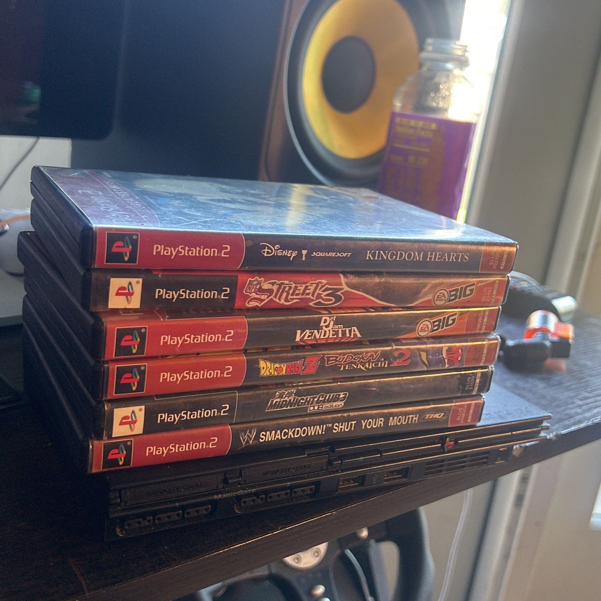 Ps2 Slim With Games & Controllers
