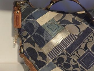 Coach Signature Denim Patchwork
