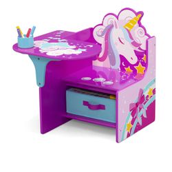 Delta Children Unicorn Chair Desk with Storage Bin, Greenguard Gold Certified