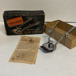 Vintage Sears Sta-Sharp Manual Hair Clipper W Box