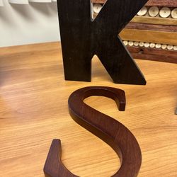 Wooden 8” Letters S And K