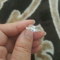 Real 925 sterling silver Engagement ring Size 7