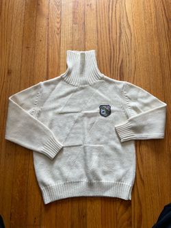 Kids High-Neck Knit Sweater (Size 120 / Off-White) Brand & Size: PEPCO, Size 120/80. Details: Classic off-white turtleneck sweater featuring a cu