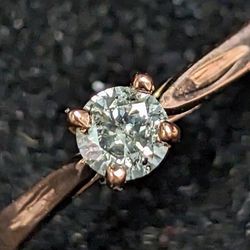 Rose Gold 10k (1.27g) natural diamond engagement ring (0.2Ct)