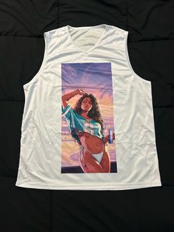 GRAND THEFT AUTO VI GTA 6 (custom) DOUBLE SIDED TANK TOPS 💯% BRAND NEW IN PACKAGING! 🥶 pic 1 CHECK out ALL 3 pics 📸! 🫪
