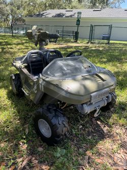 War Truck HALO for Toddlers. Fits 2 Kids With Accesorios And Chargeable Battery 