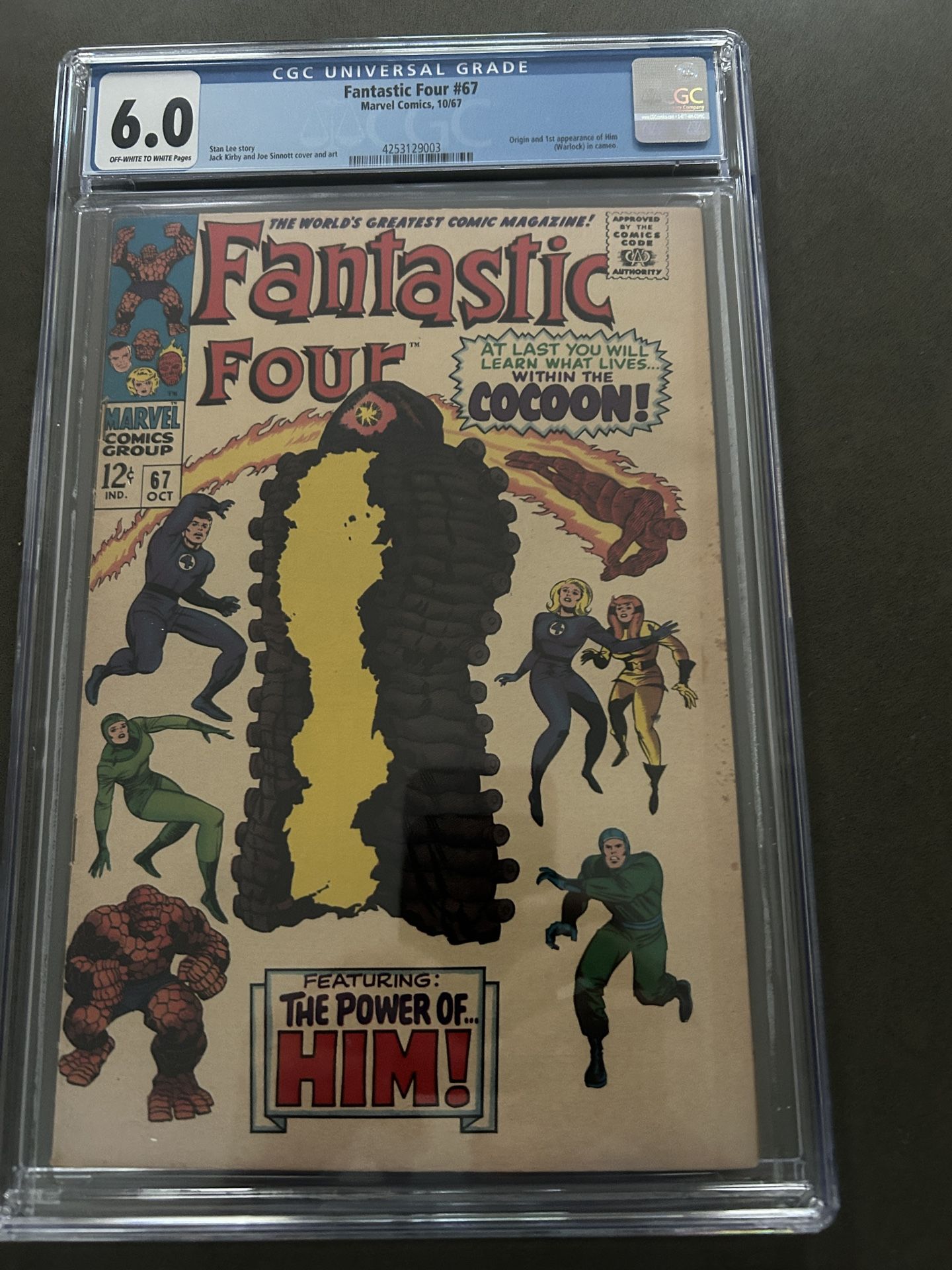 Fantastic Four #67 CGC 6.0 Him Adam Warlock 1st Appearance Marvel Disney