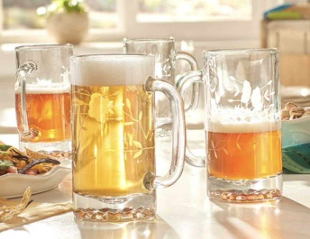 Vasos Cerveceros De Princess House De 14-oz Set De 4