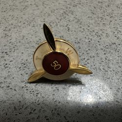 TWA Trans World Airlines 50th Anniversary Lapel Pin