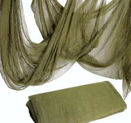 400” X 71” Green Spooky Halloween Gauze Cloth for Haunted House Decor