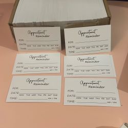 Appointment Reminder Cards