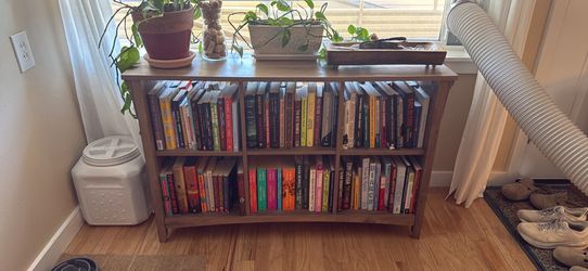 Rustic Brown Wooden 3-Section Bookcase