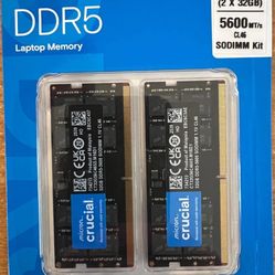 Crucial 64GB DDR5 2x32gb 5600 MT/s CL46 SoDimm