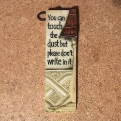 Faux Stone History And Heraldry Hanging Plaque You Can Touch The Dust But Please Don't Write In It