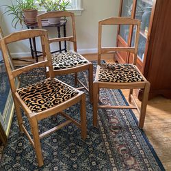 Three (3) Leopard Print Chairs - Reduced!!!