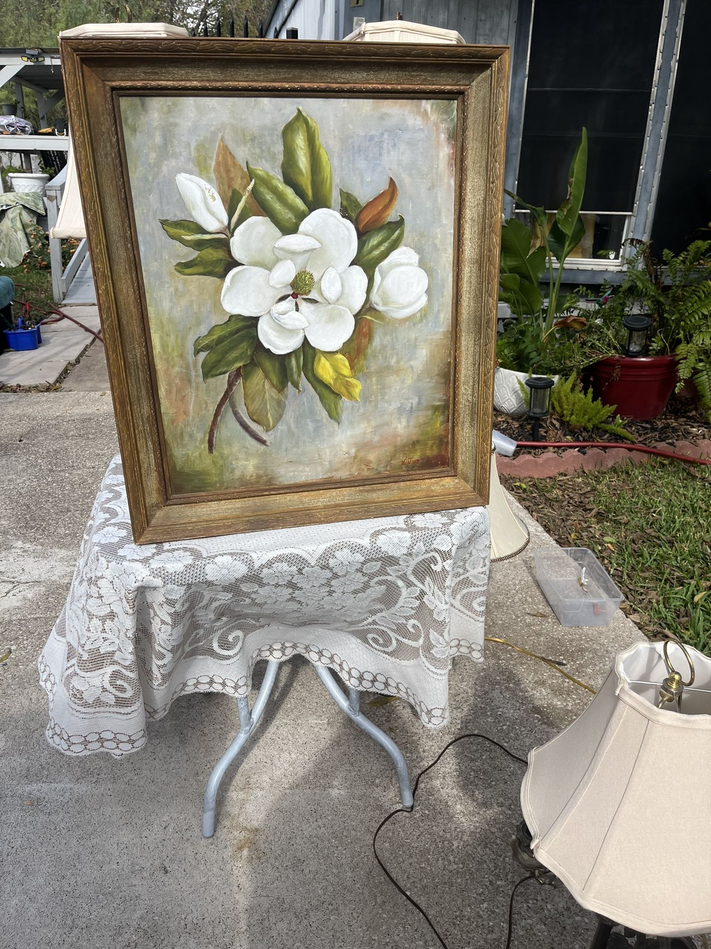 Medium Magnolia Painting