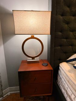Mid-Century Modern Nightstands | Pair of 2 | Solid Wood Look