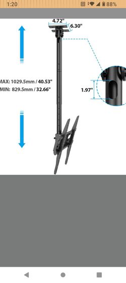 Heavy duty TV ceiling mount