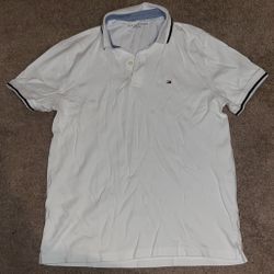 Tommy Hilfiger White Polo Shirt size M