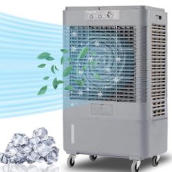 YougetTech 43" 4500 CFM Evaporative Air Cooler, 13.3 Gal Water Tank, 3 Speeds, Oscillating Cools up to 1500 Sq. ft, Portable Industrial Swamp Water Co