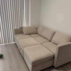 Beige Sectional Couch  
